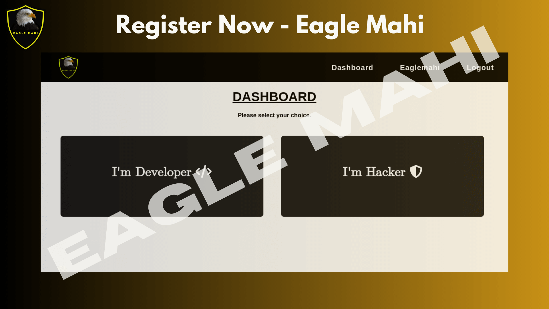Register now - Eagle Mahi